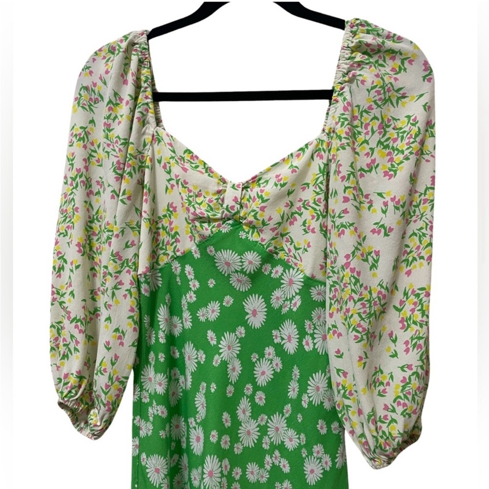 Floral Green Midi Dress - Picture 4 of 4